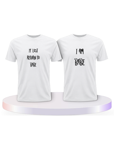 If lost return to babe Couple T-Shirts kaufen | Paarpulli