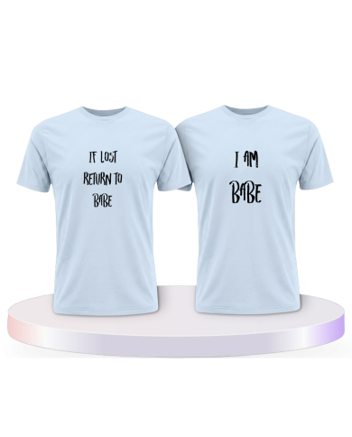 If lost return to babe Couple T-Shirts kaufen | Paarpulli