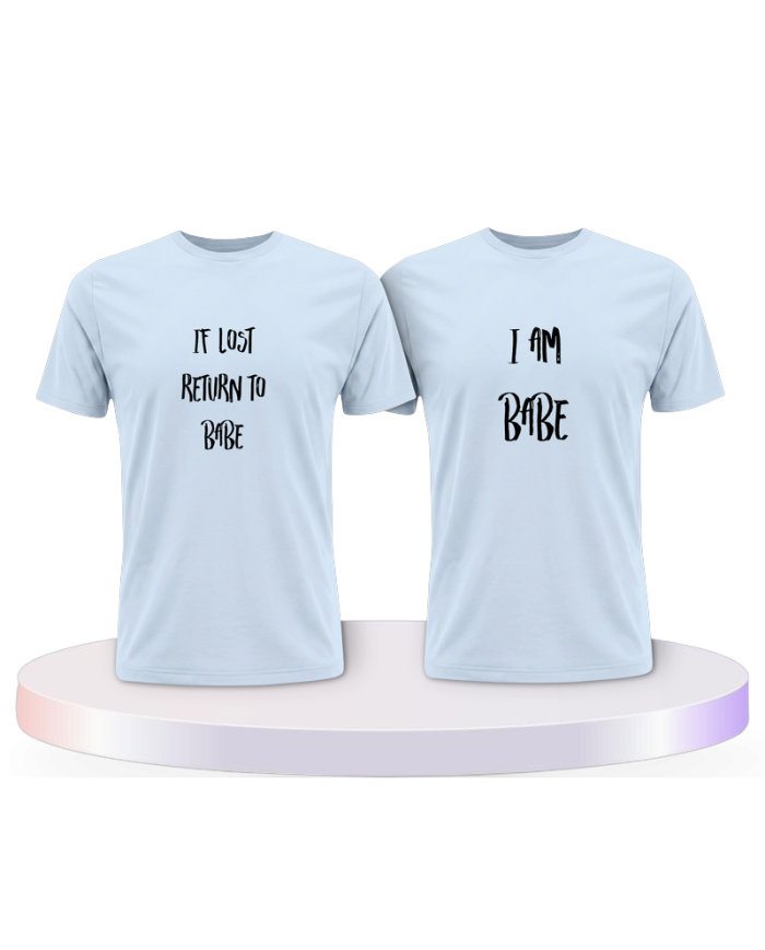 If lost return to babe Couple T-Shirts kaufen | Paarpulli