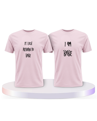 If lost return to babe Couple T-Shirts kaufen | Paarpulli