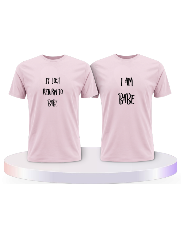If lost return to babe Couple T-Shirts kaufen | Paarpulli