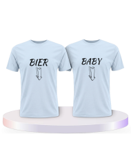 Partnerlook T-Shirts mit Bier und Baby | Paarpulli
