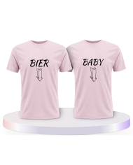 Partnerlook T-Shirts mit Bier und Baby | Paarpulli