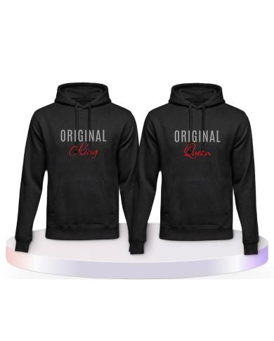 Original King und Original Queen Couple Hoodies kaufen | Paarpulli
