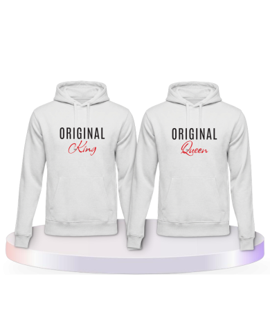 Original King und Original Queen Couple Hoodies kaufen | Paarpulli