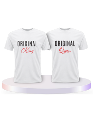 Partnerlook T-Shirts mit Original King und Original Queen | Paarpulli