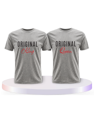 Partnerlook T-Shirts mit Original King und Original Queen | Paarpulli