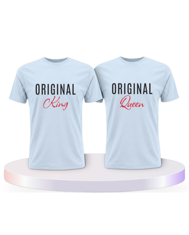 Partnerlook T-Shirts mit Original King und Original Queen | Paarpulli