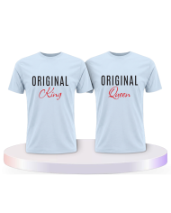 Partnerlook T-Shirts mit Original King und Original Queen | Paarpulli