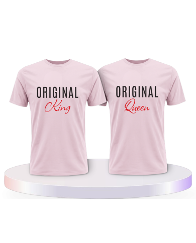 Partnerlook T-Shirts mit Original King und Original Queen | Paarpulli