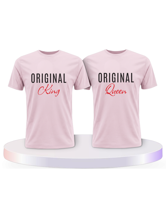 Partnerlook T-Shirts mit Original King und Original Queen | Paarpulli