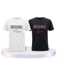 Partnerlook T-Shirts mit Original King und Original Queen | Paarpulli