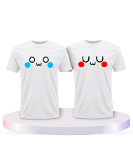 Partnerlook T-Shirts mit OwO UwU | Paarpulli
