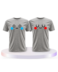 Partnerlook T-Shirts mit OwO UwU | Paarpulli
