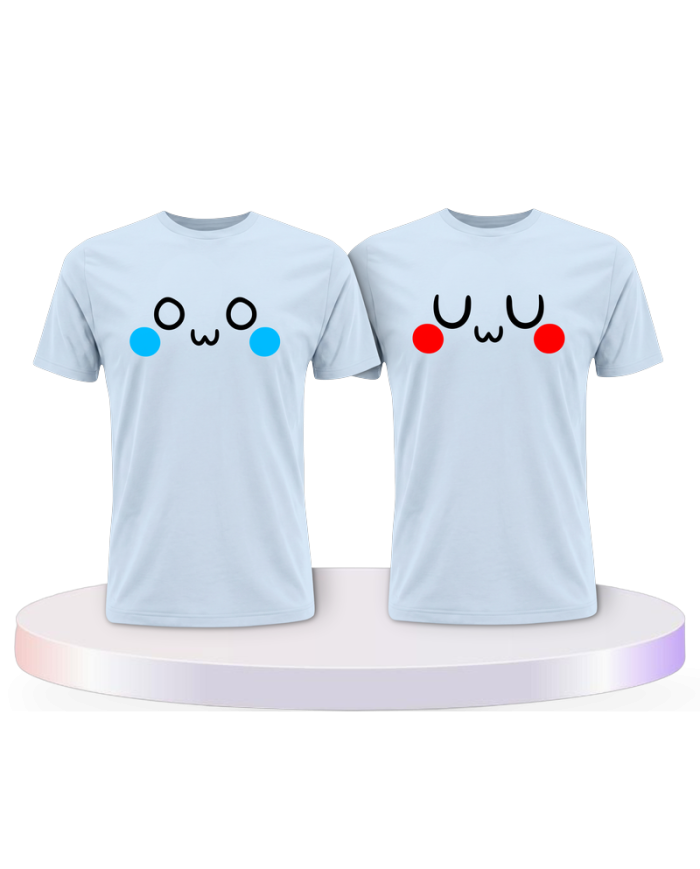 Partnerlook T-Shirts mit OwO UwU | Paarpulli