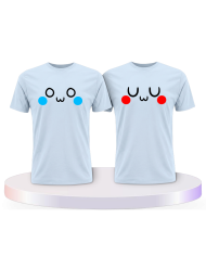 Partnerlook T-Shirts mit OwO UwU | Paarpulli