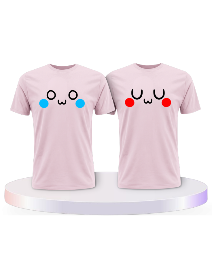 Partnerlook T-Shirts mit OwO UwU | Paarpulli