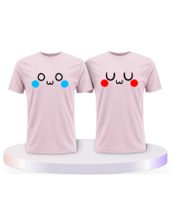 Partnerlook T-Shirts mit OwO UwU | Paarpulli