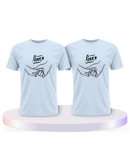 Gemeinsamer Look: Love haltende Hände T-Shirts | Paarpulli