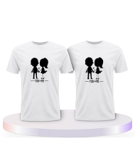 You and Me mit einem Bild Couple T-Shirts kaufen | Paarpulli