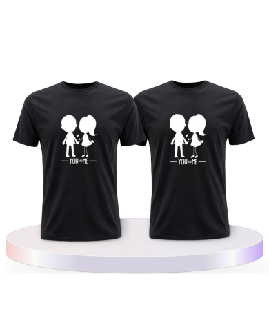 You and Me mit einem Bild Couple T-Shirts kaufen | Paarpulli
