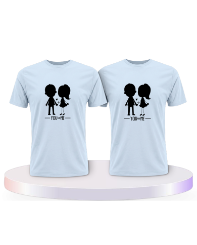 You and Me mit einem Bild Couple T-Shirts kaufen | Paarpulli