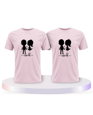 You and Me mit einem Bild Couple T-Shirts kaufen | Paarpulli