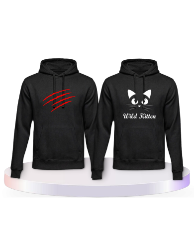 Wild Kitten Kapuzenpullover im Design Partner Hoodies | Paarpulli