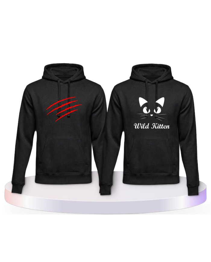 Wild Kitten Kapuzenpullover im Design Partner Hoodies | Paarpulli