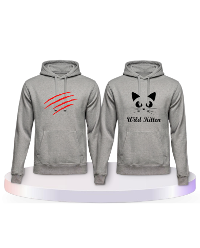 Wild Kitten Kapuzenpullover im Design Partner Hoodies | Paarpulli