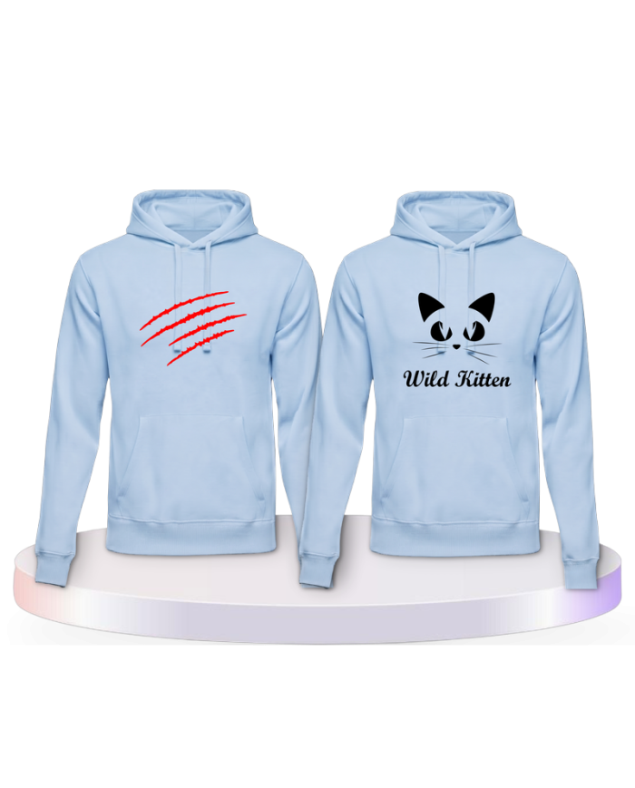 Wild Kitten Kapuzenpullover im Design Partner Hoodies | Paarpulli