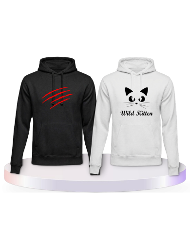 Wild Kitten Kapuzenpullover im Design Partner Hoodies | Paarpulli