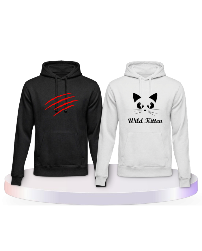 Wild Kitten Kapuzenpullover im Design Partner Hoodies | Paarpulli