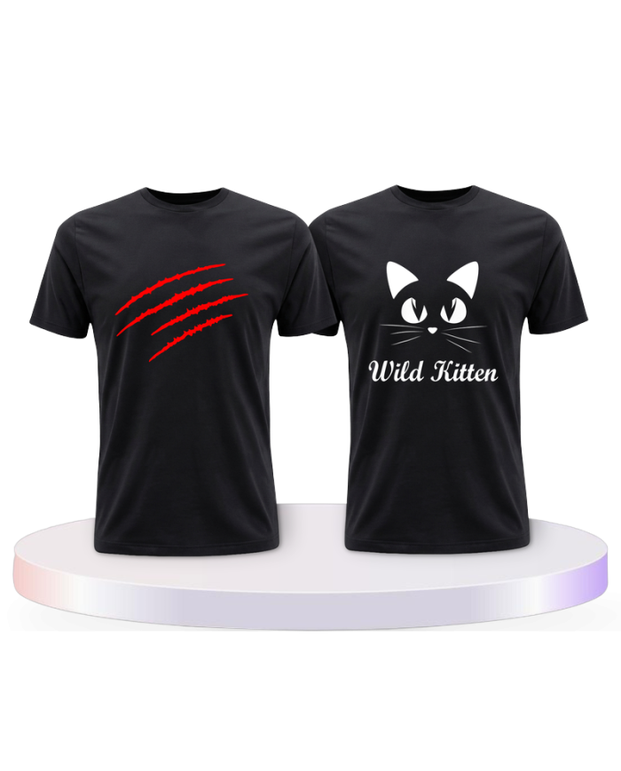 Wild Kitten im Design Couple T-Shirts kaufen | Paarpulli