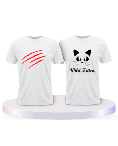 Wild Kitten im Design Couple T-Shirts kaufen | Paarpulli