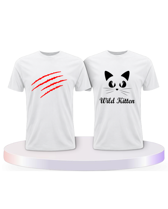 Wild Kitten im Design Couple T-Shirts kaufen | Paarpulli