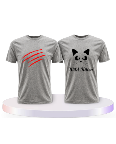 Wild Kitten im Design Couple T-Shirts kaufen | Paarpulli