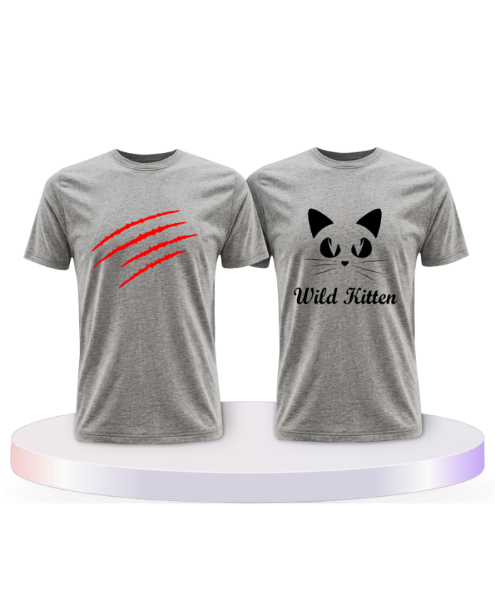 Wild Kitten im Design Couple T-Shirts kaufen | Paarpulli