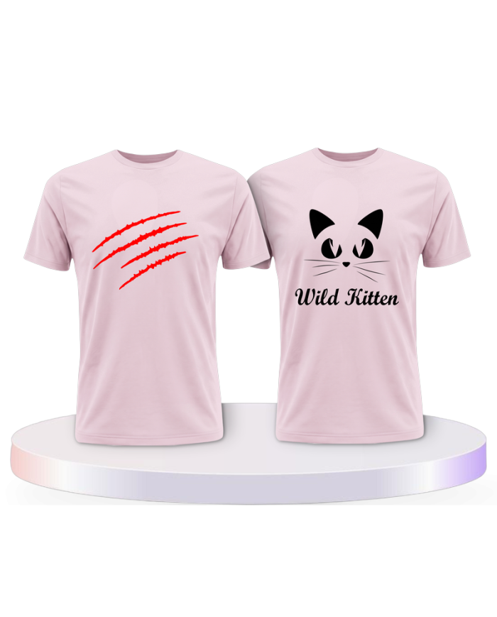 Wild Kitten im Design Couple T-Shirts kaufen | Paarpulli