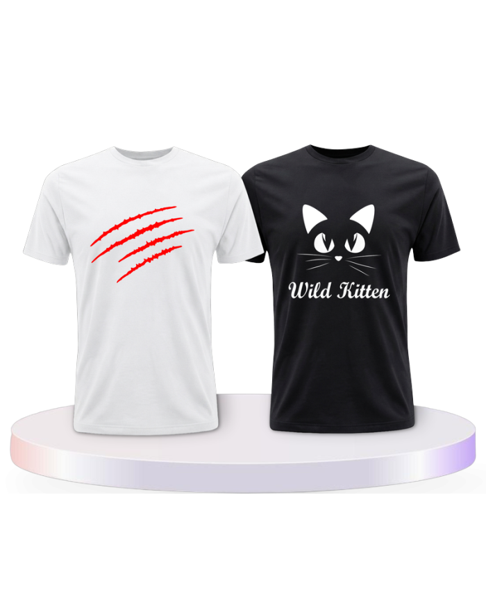 Wild Kitten im Design Couple T-Shirts kaufen | Paarpulli