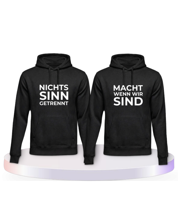 Nichts macht Sinn wenn wir getrennt sind Pärchen Hoodies | Paarpulli