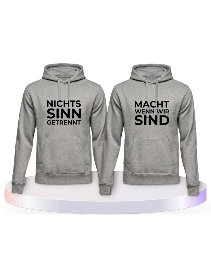 Nichts macht Sinn wenn wir getrennt sind Pärchen Hoodies | Paarpulli
