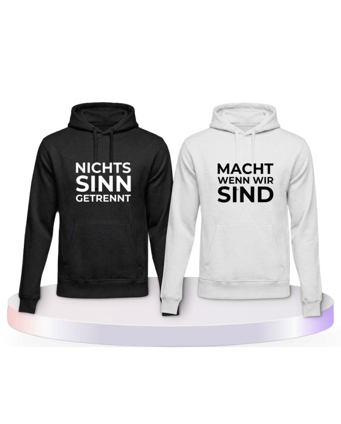 Nichts macht Sinn wenn wir getrennt sind Pärchen Hoodies | Paarpulli