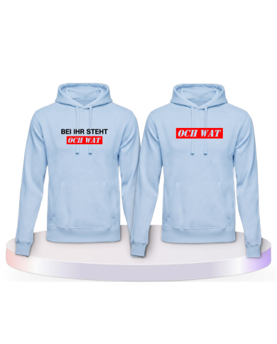 Partnerlook Hoodies mit Bei ihr steht och wat | Paarpulli