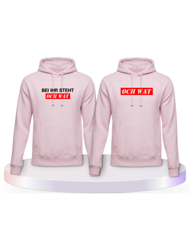 Partnerlook Hoodies mit Bei ihr steht och wat | Paarpulli