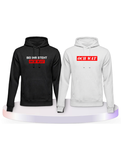 Partnerlook Hoodies mit Bei ihr steht och wat | Paarpulli
