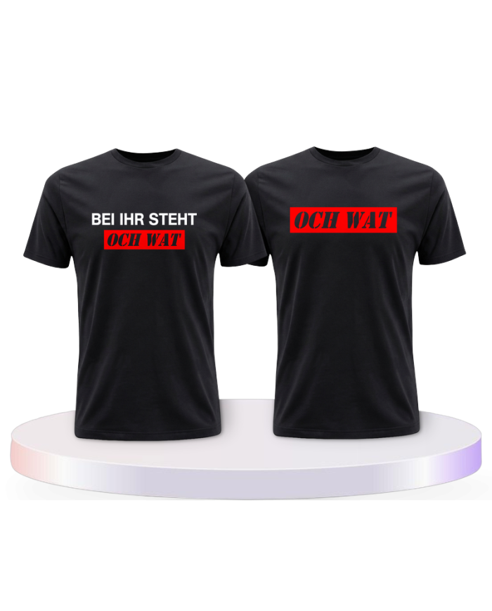 Bei ihr steht och wat Pärchen T-Shirts | Paarpulli