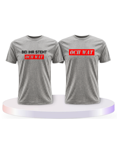 Bei ihr steht och wat Pärchen T-Shirts | Paarpulli