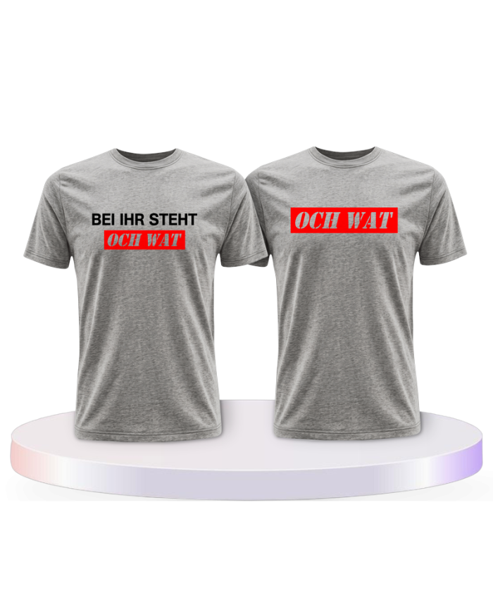 Bei ihr steht och wat Pärchen T-Shirts | Paarpulli
