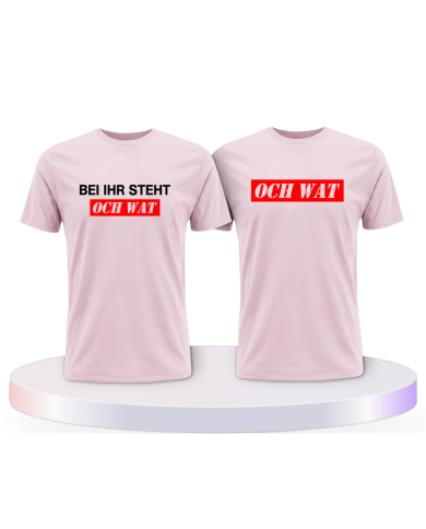 Bei ihr steht och wat Pärchen T-Shirts | Paarpulli